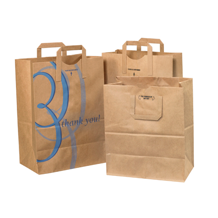 Flat Handle Grocery Bags