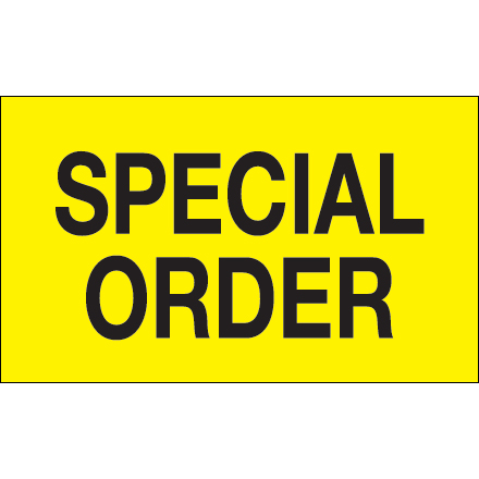 3 x 5" - "Special Order" (Fluorescent Yellow) Labels