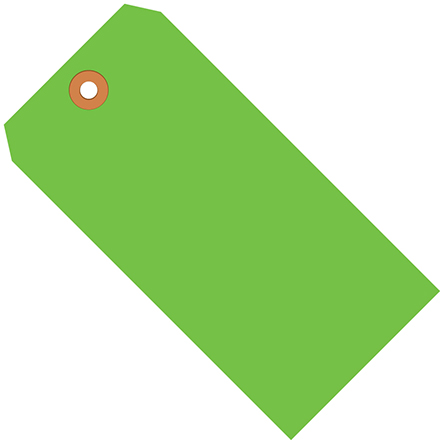 4 <span class='fraction'>3/4</span> x 2 <span class='fraction'>3/8</span>" Green 13 Pt. Shipping Tags