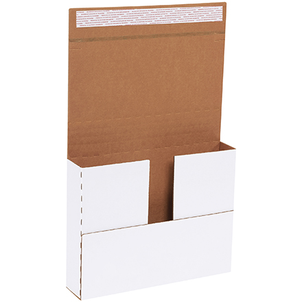 11 <span class='fraction'>1/8</span> x 8 <span class='fraction'>5/8</span> x 2" White Deluxe Easy-Fold Mailers
