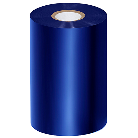 4.33" x 1476' Blue Thermal Transfer Ribbons- Wax/Resin